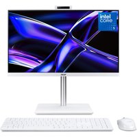 Acer Aspire C27 All-in-One Desktop, 27" screen, slim silver stand, white keyboard and mouse, Intel Core i5 badge.
