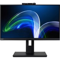 Acer B248Y E 24" monitor, 1920x1080 resolution, black frame, adjustable stand, built-in webcam, sleek design