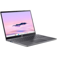 Acer Chromebook Plus 514, sleek silver design, Intel Core 3, 35.6 cm display, black keyboard, thin bezels.