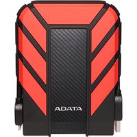 Red and black ADATA HD710 Pro external hard drive with rugged design and USB 3.2 Gen 1 connectivity.