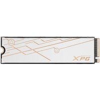 ADATA SMAR-980B-2TCS SSD, 2TB, M.2 PCIe 5.0, sleek white casing with gold circuit design, XPG logo.