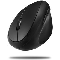 Black Adesso iMouse V10 wireless vertical ergonomic mini mouse with sleek design and side buttons.