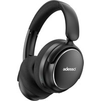 Black Adesso Xtream P800 headset with cushioned ear cups, adjustable headband, and silver logo on ear pieces.