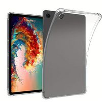 Clear anti-shock case for Samsung Galaxy Tab A9 Plus, transparent design with reinforced corners and precise cutouts.