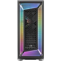 Black Aerocool Interstellar Midi Tower with RGB front panel and mesh design.