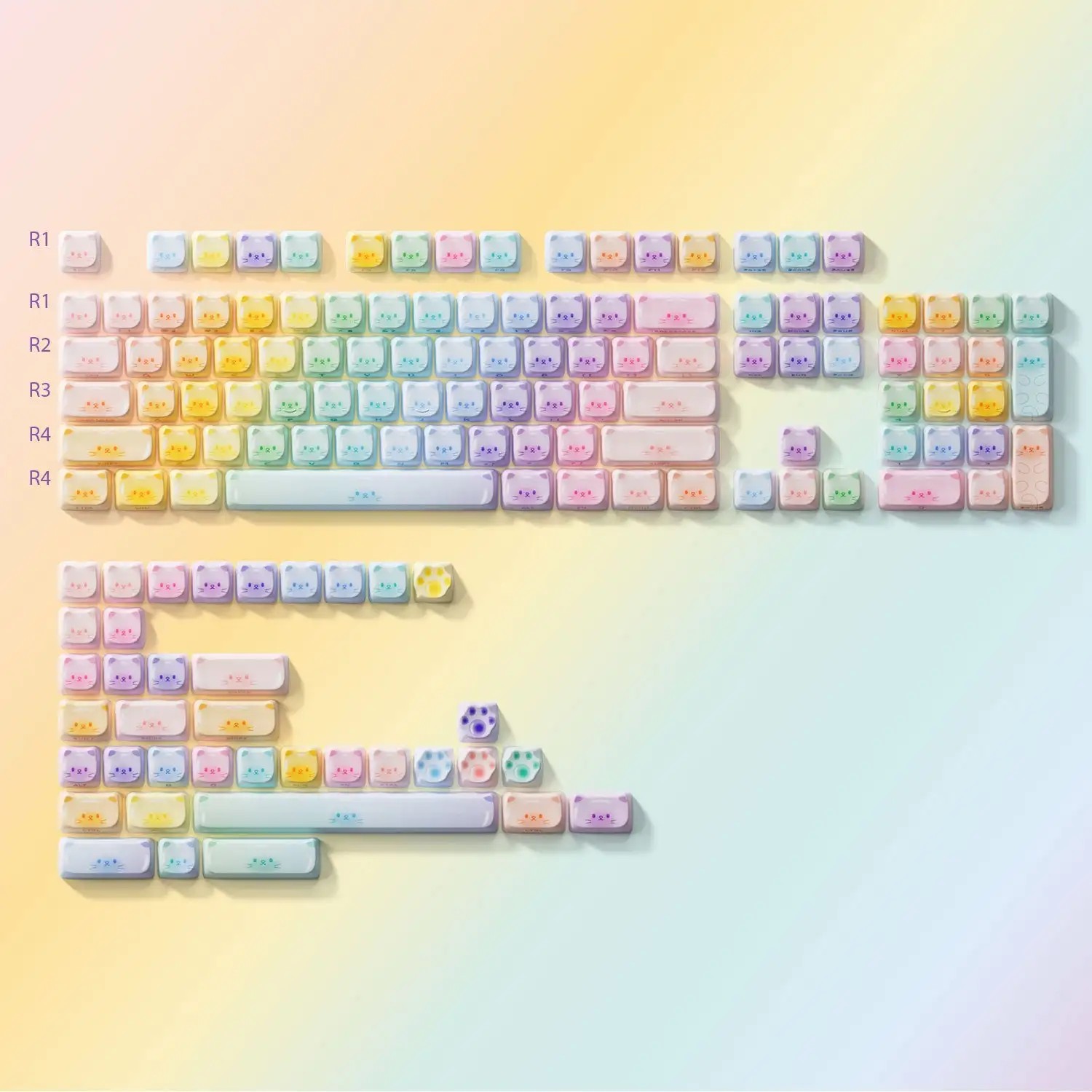 Akko Colorful Cats Keycap Set (142-key) - image 2