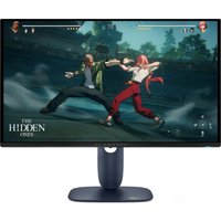 Alienware 27" Quad HD QD-OLED gaming monitor with slim bezels and vibrant display showing a fighting game scene