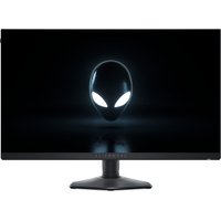 Alienware AW2724HF monitor, 27-inch, 1920x1080, black bezel, sleek stand, glowing alien logo on screen.