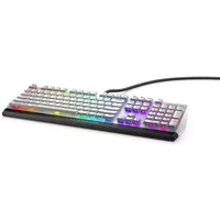 Alienware AW510K gaming keyboard, USB, black and white, RGB backlit keys, sleek design, wired connection.