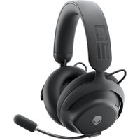 Black Alienware Pro Wireless Gaming Headset with padded ear cups, adjustable headband, and detachable microphone.