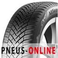 Continental AllSeasonContact XL tire with V-shaped tread pattern and sidewall branding, mounted on a silver alloy wheel.