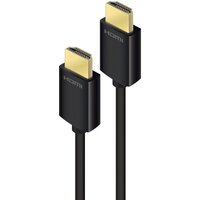 Black ALOGIC 3m HDMI cable with gold-plated connectors, Ethernet support, and version 2.0 compatibility.