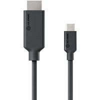 Black ALOGIC USB-C to HDMI cable, 4K support, with sleek connectors and logo on both ends.