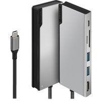 Space Grey ALOGIC Ultra USB-C Dock with 2 USB-A, USB-C, HDMI port, SD, Micro SD slots, and 100W PD support.
