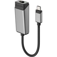 Sleek silver ALOGIC Ultra USB-C to RJ45 Gigabit Ethernet adapter with black cable and compact design.