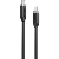 Black ALOGIC USB-C silicone charging cable, 240W, with flexible design and sleek connectors.