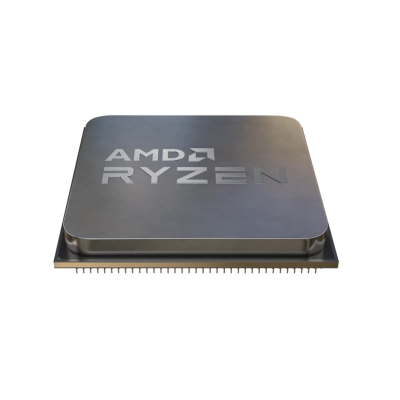 Silver AMD Ryzen 5 8500G processor with a sleek, metallic finish, featuring the AMD logo and "RYZEN" engraved on the top, designed for high-performance computing.