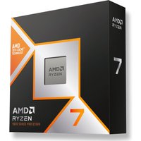 AMD Ryzen 7 9800X3D CPU in black box with orange accents and silver text.