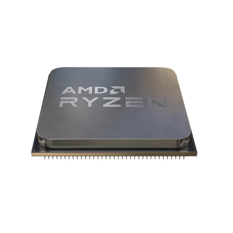 Silver AMD Ryzen 9 7900X processor with a sleek, metallic finish, featuring the AMD logo and "RYZEN" engraved on the top, designed for high-performance computing.