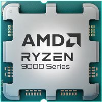 AMD Ryzen 9 9950X processor, silver square chip with AMD logo, 9000 Series text, visible pins on edges