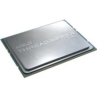AMD Ryzen Threadripper PRO 5975WX processor, silver casing, engraved logo, rectangular shape, green circuit base