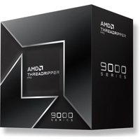 Black AMD Ryzen Threadripper PRO 9955WX processor box with silver geometric design and 9000 series branding.