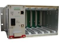 Anttron Semi Rck for 5 modules features a metallic gray chassis with five slots for modules, a power switch, and various input/output ports on the front panel.