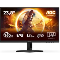 AOC G4 24G4ZRE monitor, 23.8", black frame, 1920x1080, gaming graphics, 260Hz, 1ms response, Adaptive Sync.