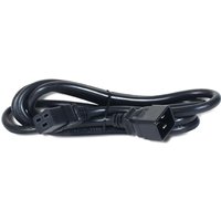 Black APC AP9877 power cable, 1.98 m, with C19 and C20 couplers, coiled neatly.