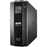 Black APC Back-UPS Pro tower with LCD display, 1600VA/960W, 8 IEC C13 outlets, AVR, 230V.