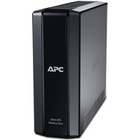 Black APC Back-UPS Pro External Battery Pack with sleek design, vertical orientation, and APC logo on the front panel.