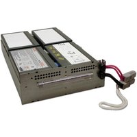 APC Battery Replacement Cartridge APCRBC132, rectangular metal casing with cables and connectors.