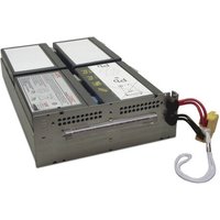 APC Battery Replacement Cartridge APCRBC133, rectangular metal casing with cables and connectors attached.
