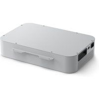 Gray APC Smart-UPS mobile battery with rounded edges, side handle, and power ports for Surface Hub 2S & 3.