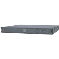 Black APC Smart-UPS SC 450VA 230V, 1U rackmount/tower with front control panel and LED indicators.
