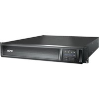 Black APC Smart-UPS X SMX1500RMI2U with digital display, 8x C13 outlets, USB port, rack-mountable design.