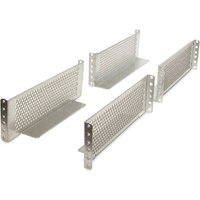 Silver APC SmartUPS RT 2 Post Rail Kits with perforated metal brackets and mounting holes.