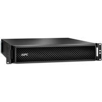 Black APC SRT48RMBP UPS battery with vented front panel, rectangular design, and rack-mountable frame.