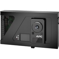 Black APC wall mount security appliance with camera lens, vents, and APC logo on front panel.