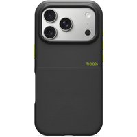 Black rugged iPhone 17 Pro case with MagSafe, camera control, and lime accents, featuring Beats logo.