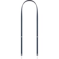 Blue Apple crossbody strap with sleek design, adjustable length, and silver hardware accents.