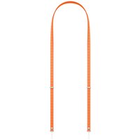Orange Apple crossbody strap with adjustable length and sleek design, featuring silver connectors at each end.