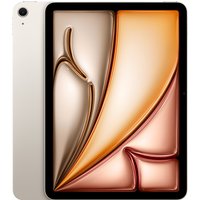 Starlight Apple iPad Air 11-inch Wi-Fi 256GB with sleek design and black bezel, displaying abstract colorful wallpaper.