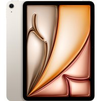 Apple iPad 11-inch Air in Starlight, slim design, black bezel, rear camera, 512GB storage, Wi-Fi connectivity.