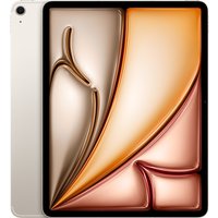 Starlight Apple iPad 13-inch Air, Wi-Fi + Cellular, 512GB, sleek design, thin bezels, rear camera, metallic finish.