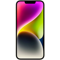 Apple iPhone 14 5G Dual SIM 128GB in Starlight, pre-owned Grade B, with sleek design and vibrant display.