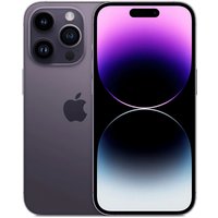 Apple iPhone 14 Pro Dual eSIM, deep purple, triple camera, edge-to-edge display with dynamic island notch.