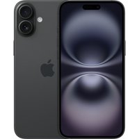 Black Apple iPhone 16 Plus, 512GB, with dual rear cameras and edge-to-edge display.