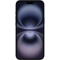 Black Apple iPhone 16 Plus with dual SIM, 128GB storage, edge-to-edge display, and sleek design.