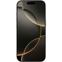 iPhone 16 Pro in natural titanium, dual SIM, 128GB, with sleek design and edge-to-edge display.